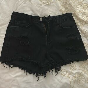 SHEIN black cutoff jean shorts - Size Small